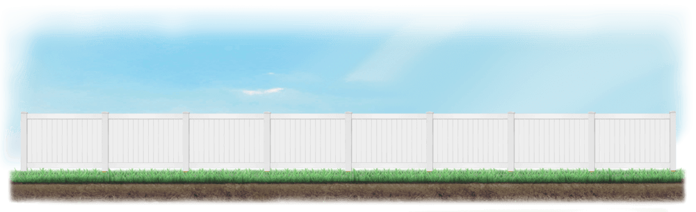 A level fence installed on level ground in Wyoming