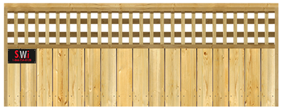 Lattice Top - Wood Fence Option