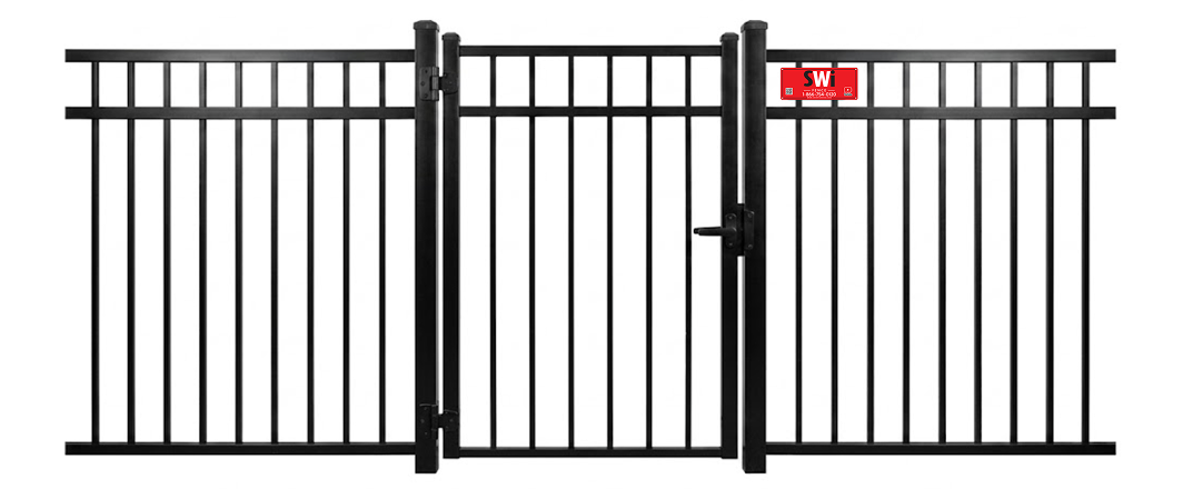 Metal gate in closed position