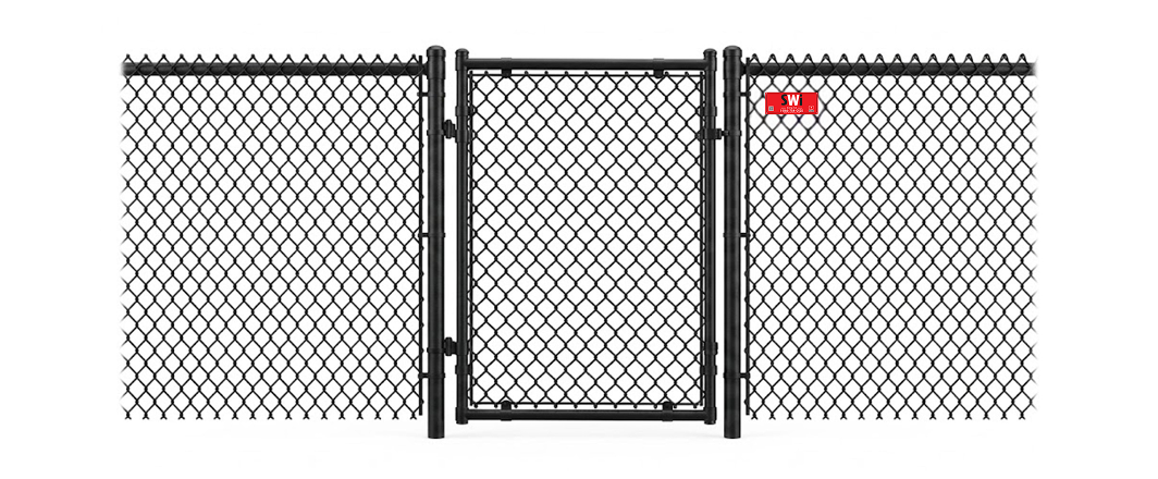 Chain Link gate in closed position