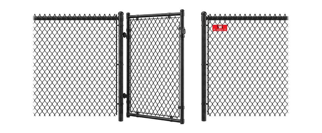 Chain Link gate in open position