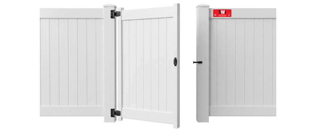 Vinyl gate in open position