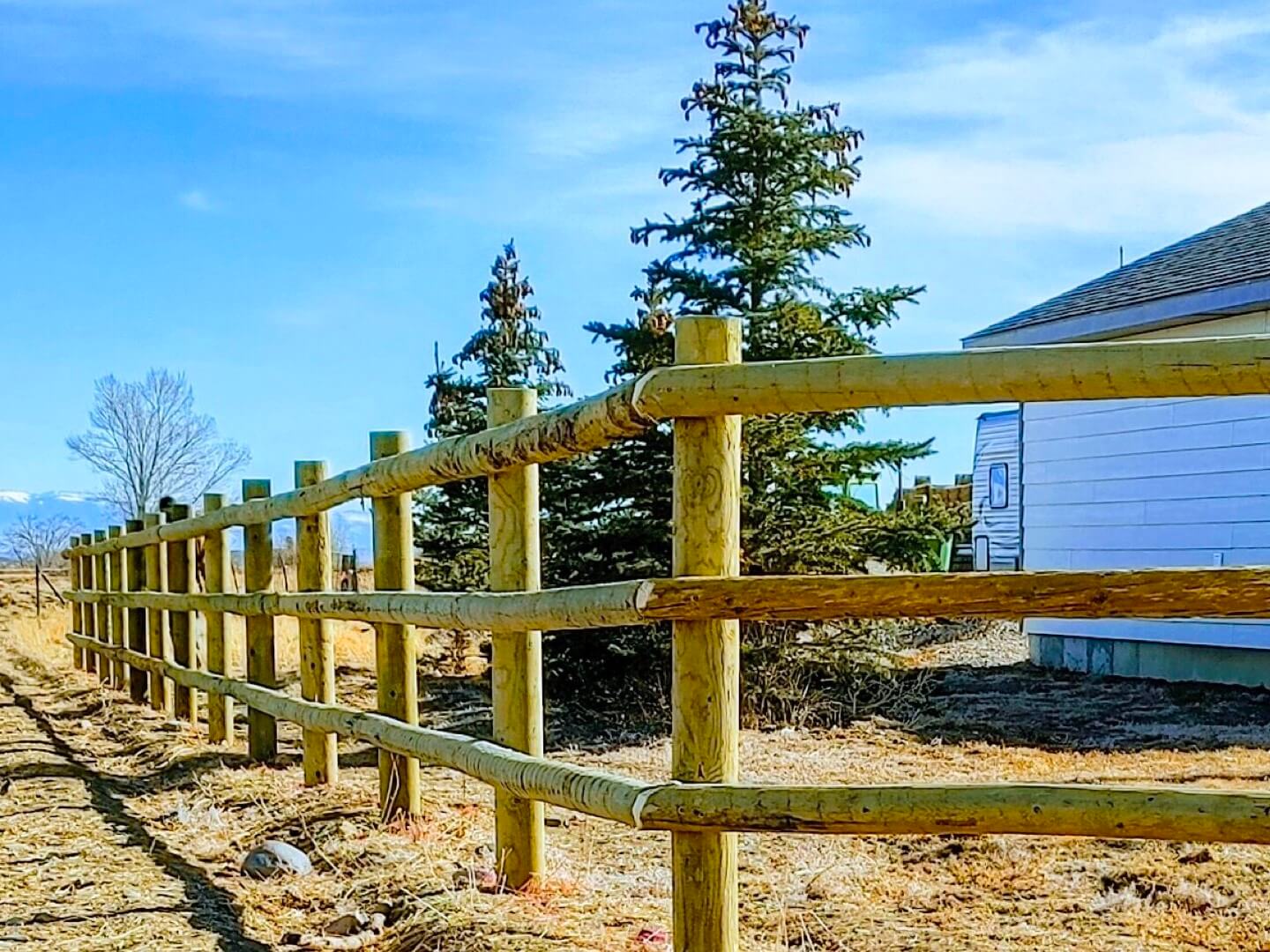 Kemmerer WY Split Rail Style wood fence